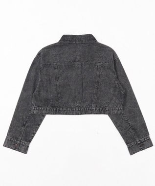 WEGO ヴィンテージウォッシュショートデニムジャケット ブラックその他