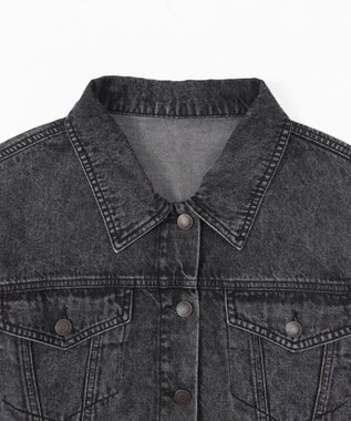 WEGO ヴィンテージウォッシュショートデニムジャケット ブラックその他