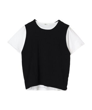 CRAFT STANDARD BOUTIQUE ＳＥＴ　カットプルオーバー＋ニットベスト Black