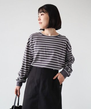 Green Parks ボーダープルオーバー Gray