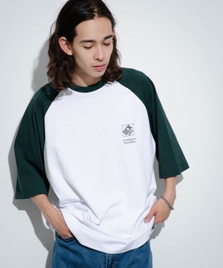 WEGO 【ユニセックス着用ITEM】別注ベンデイビスラグランT グリーン