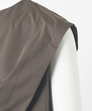 23区 【GOLD LABEL】ファインスムースジャージー カシュクールデザイン カットソー ブラウン系