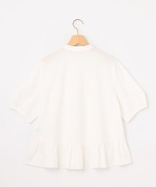 組曲 ツイルジャージーフリル 半袖カットソー オフホワイト系