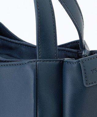 Y'SACCS イタリアンシープ 2wayラウンドトート ネイビー