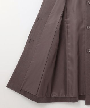 ANY SIS ファインウールモッサ ノーカラーコート ブラウン