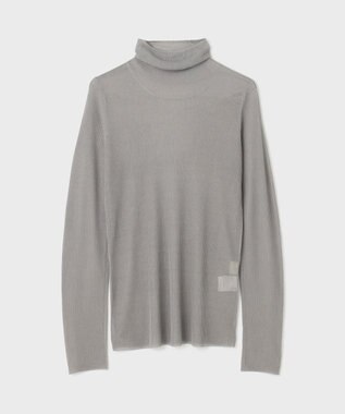 GRACE CONTINENTAL シアーリブタートルトップ グレー