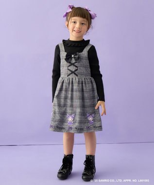 ANY KIDS 【マイメロディ＆クロミ×ANY KIDS】チェック ジャンパースカート グレーチェック×クロミ