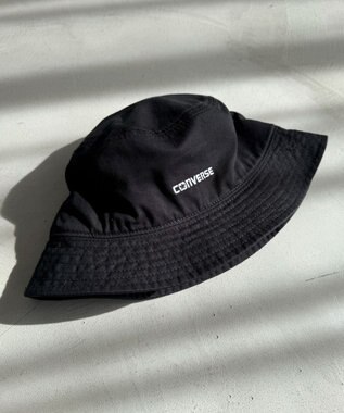 WEGO 【ユニセックス着用ITEM】CONVERSE　TWILL　NEW　LOGO　BUCKETHAT ブラック