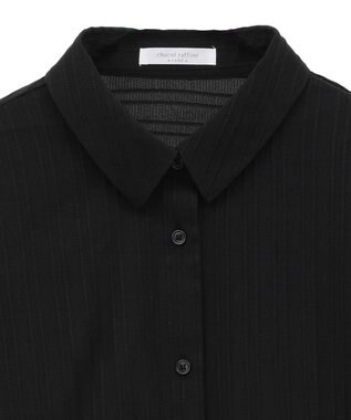 Green Parks サイドドロストショート丈シャツ（無地） Black