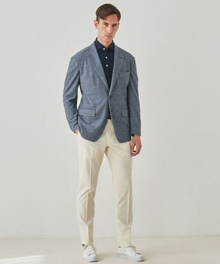 GOTAIRIKU 仕事で着られる綿パン【吸水速乾/ストレッチ/折り目加工】クールマックスコットンパンツ_ノータック（25年モデル） アイボリー/新色