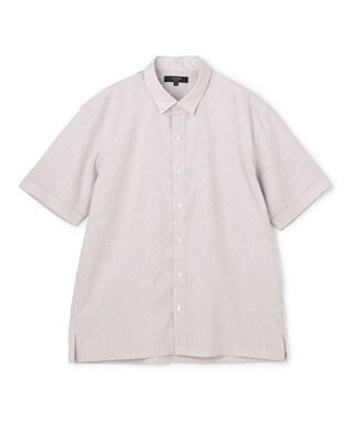 JOSEPH HOMME 【新素材】ヘンプリーブロード　半袖レギュラーカラーシャツ ライトグレー系