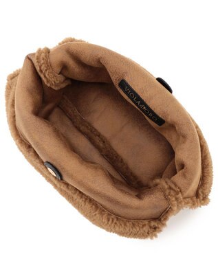 23区 VIOLAｄ’ORO エコムートン チェーンショルダー トートバッグ ブラウン系