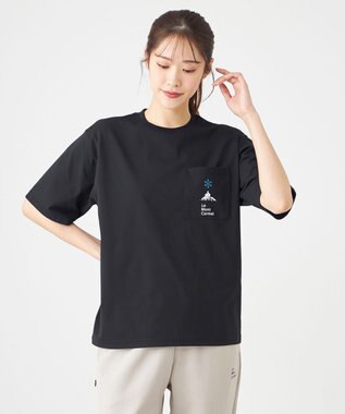 SHARE PARK LADIES 【UVカット・吸水速乾・ストレッチ・軽量 】ロゴポケットTシャツ（S・Mサイズ） ブラック系