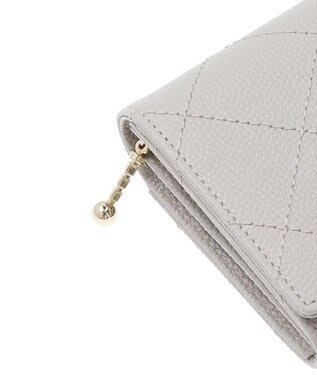 CLATHAS ベール 被せ長財布 ライトグレー