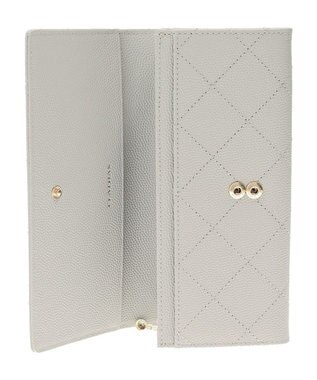 CLATHAS ベール 被せ長財布 ライトグレー