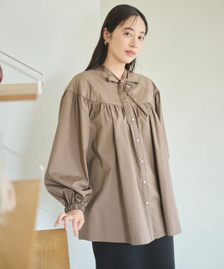 #Newans 【アイロンいらず】バストカットギャザーブラウス