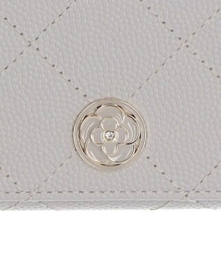 CLATHAS ベール 被せ長財布 ライトグレー