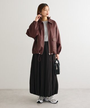 Green Parks ・ＥＬＥＮＣＡＲＥ　ＤＵＥ　フェイクレザーブルゾン Bordeaux