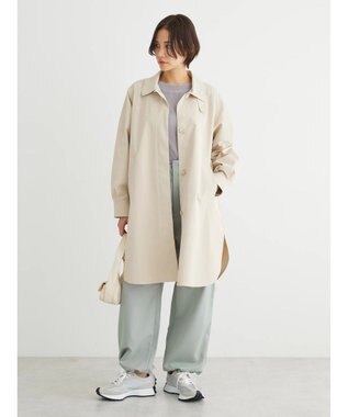 Green Parks 撥水加工　ケア楽ステンカラーミドル丈コート Light Beige