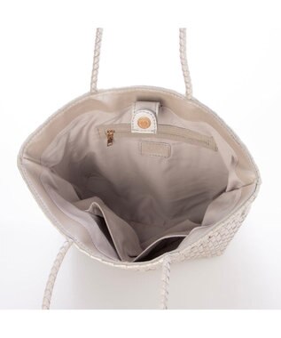 UNBILLION ペルケ perche / 牛革メッシュ編みトートL シルバー