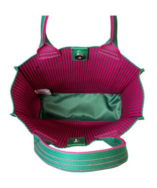 ROOTOTE 1062【ラメ糸ミックス－正方形型】LT.スクエア.グリンプス.ニット-A 04：グリーン