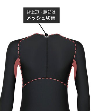 CW-X 【WOMEN】　機能性トップス　SECOND　BODY　2.0　吸汗速乾　UVカット率90%以上　抗菌防臭　丸首・長袖　/ワコール　CHY029 ブラック