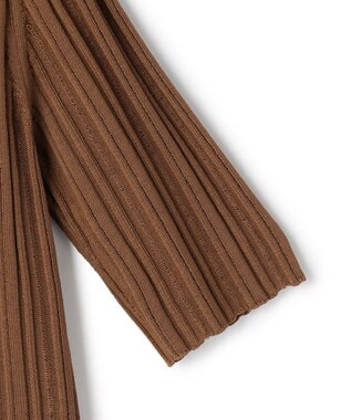 BEIGE， LABRADO / ランダムリブ スキッパーニット Brown