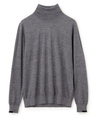 JOSEPH HOMME ウォッシャブルメリノ　タートルネックニット ライトグレー系