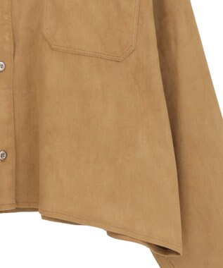 AMERICAN HOLIC Wポケットスエードライクシャツ Camel