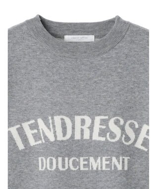 Green Parks もちやわ　ロゴニットプルオーバー Gray Mixture