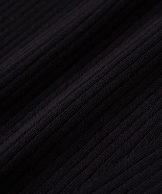 earth music&ecology ランダムリブノースリーブニット Black