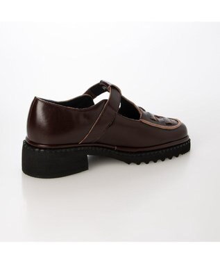 MODE ET JACOMO <D'ICI>メッシュTストラップローファー ブラウン