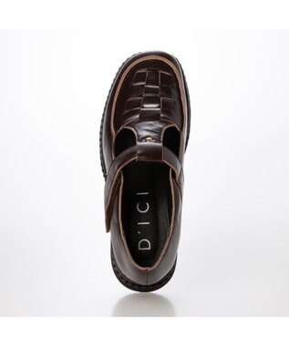 MODE ET JACOMO <D'ICI>メッシュTストラップローファー ブラウン