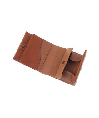 genten ミネルヴァ2 内ボックス型二つ折り財布 チャ