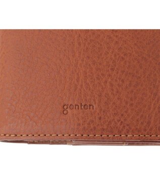 genten ミネルヴァ2 内ボックス型二つ折り財布 チャ