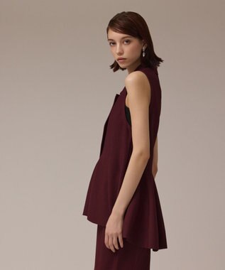 GRACE CONTINENTAL ビジューニットベスト ボルドー