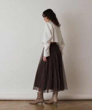 GRACE CONTINENTAL タックスリーブデニムシャツ ホワイト