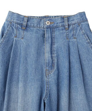 earth music&ecology イージータックワイドデニム Light Indigo
