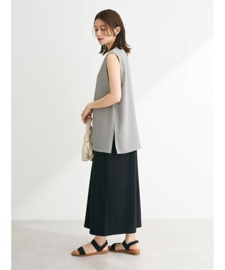 Green Parks ＳＥＴ２点ベスト＋マルチストラップワンピース Gray