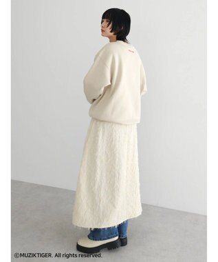 Green Parks ムジークタイガー／裏起毛プリントプルオーバー Beige