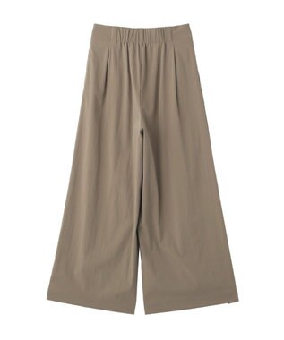 YECCA VECCA ドライタッチストレッチワイドパンツ Dark Beige