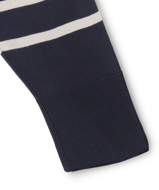 UNFILO マイビューティニット ボートネック ネイビー×アイボリー