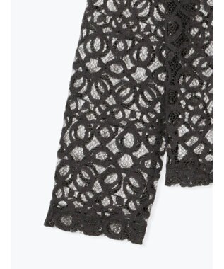 Te chichi レースジップアップフーディー チャコールグレー