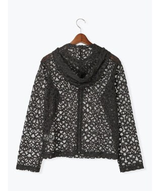 Te chichi レースジップアップフーディー チャコールグレー