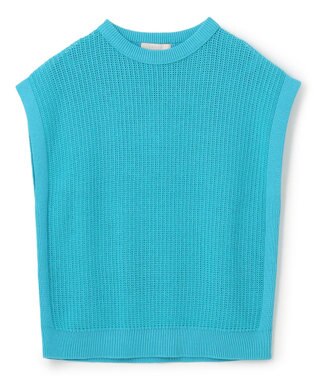 UNFILO MENS メッシュ ニットベスト [24年春夏商品] ターコイズ