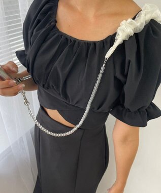 WEGO くしゅくしゅビーズストラップ ホワイト