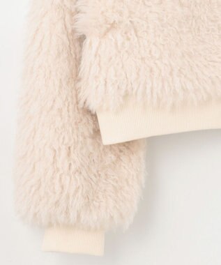 GRACE CONTINENTAL フェイクファーニットカーディガン ホワイト