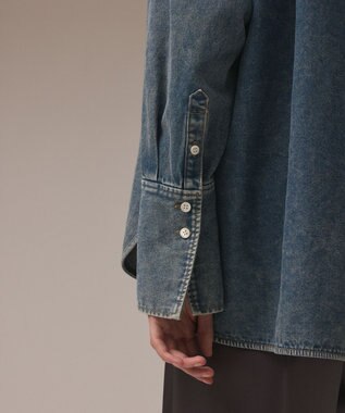 GRACE CONTINENTAL デニム2WAYシャツ ブルー