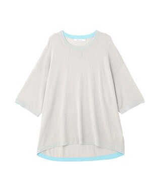 AMERICAN HOLIC 配色コクーンシルエットニット Light Gray