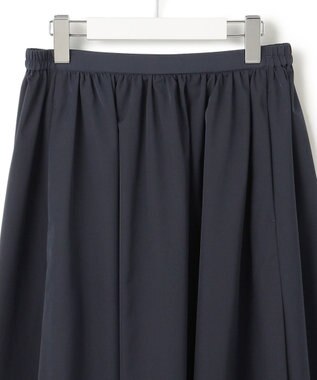23区 【洗える】ブライトタフタ ギャザー スカート ネイビー系